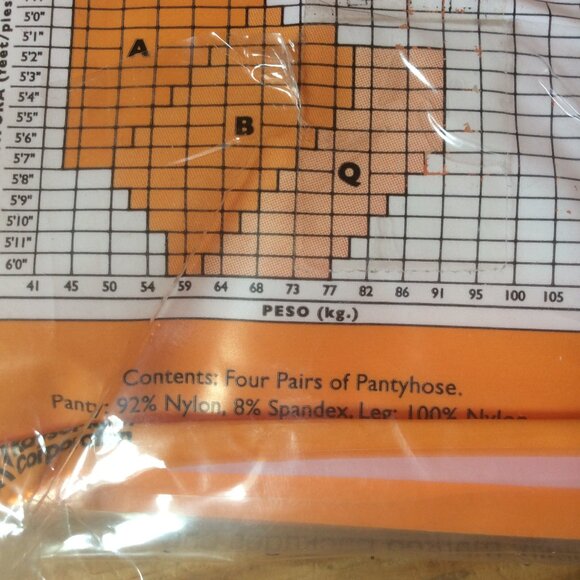 No Nonsense VTG Sheer to Waist New Off Black Premium Nylon Pantyhose 4 Pair SZ A - Picture 3 of 4